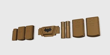 batman cinturón dc disfraz cosplay hebilla almacenamiento cómic héroe personaje ropa bufón superhéroe cinturones pasatiempo bricolaje diy 3d print model - Mito3D