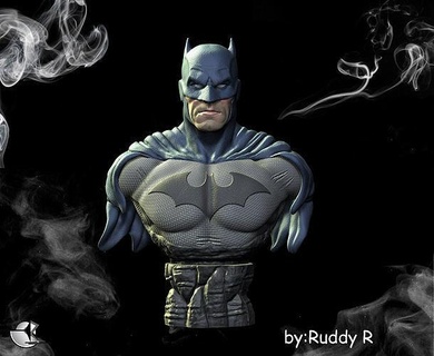 batman busto cómic héroe dc 3dprint impresion3d friki Arte esculturas 3d print model - Mito3D