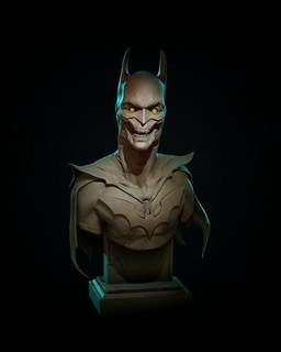 Batman fallimento dc i fumetti fantasia supereroe giustizia lega orrore arte scultura cranio zombie dccomics statua sculture 3d print model - Mito3D