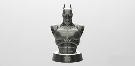batman busto película animación fantasía acción aventuras juegos personaje figura juguetes dc injusticia cómic imprimible arte sla impresora superhéroe héroe 3d print model - Mito3D