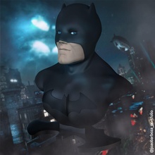 batman buste 3d impression modèle stl 3dprint dc ender3 3dprintable merveille héros tête jeux jouets 3d print model - Mito3D