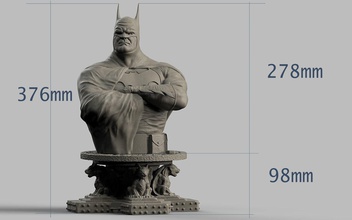 batman busto héroe cómic murciélago planteado impresión zbrush diezmado hombre justicia personaje humano personas gothan juegos juguetes figura coleccionables arte esculturas 3d print model - Mito3D