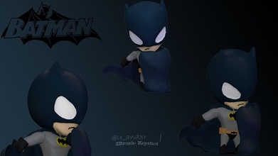 Batman chibi comico supereroe eroe dc pipistrello geek cartone animato funko Giochi giocattoli 3d print model - Mito3D