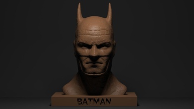 batman clay dc hero bust superhero statue comic games toys art sculptures 3d print model - Mito3D