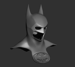 batman cowl print hero comic dc superhero bat printable sculpt zbrush games toys 3d print model - Mito3D