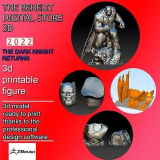 batman dark knight returns frankmiller thedarkknightreturns comic impresion3d art sculptures 3d print model - Mito3D
