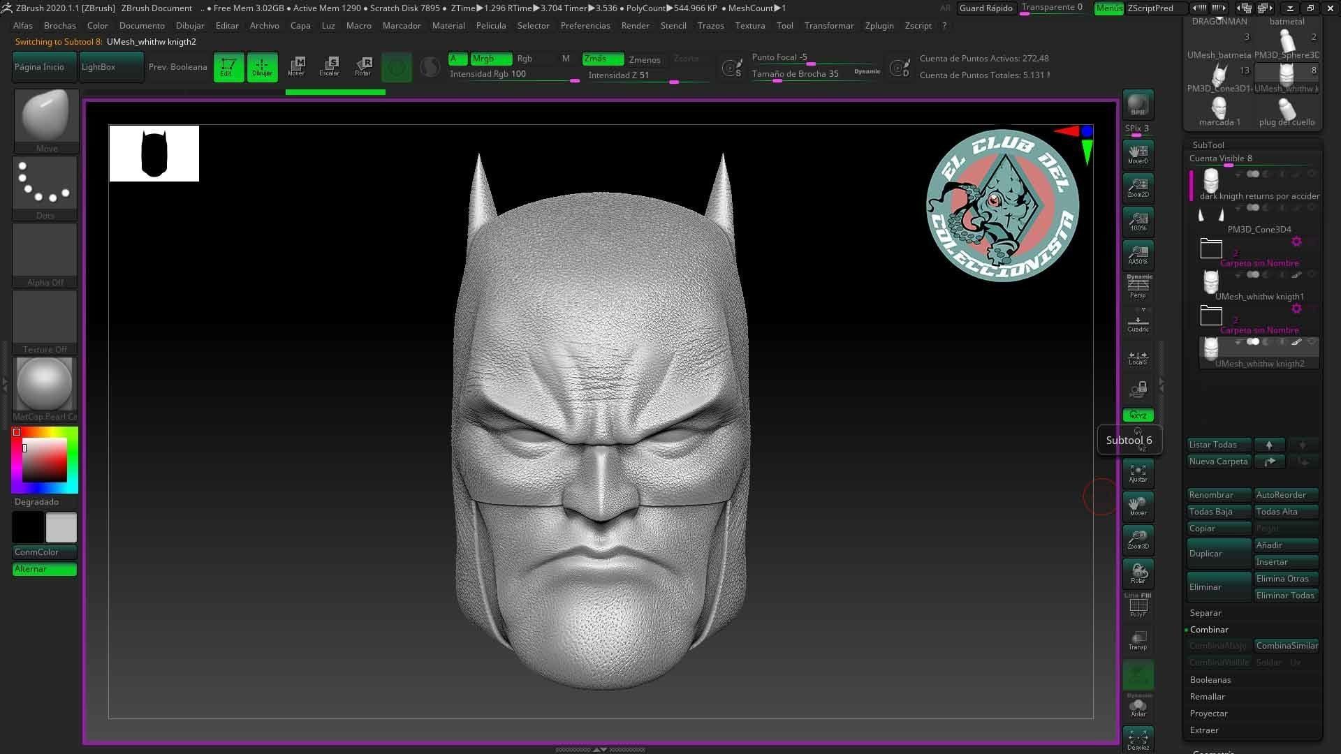batman Sombrio cavaleiro retorna cabeça personalizadas jogos brinquedos 3D print model - Mito3D