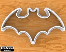 emblème de batman à l'emporte-pièce maison fondant la moisissure forme chauve-souris le joker héros marvel bande dessinée robin méchant cuisine manger 3d print model - Mito3D