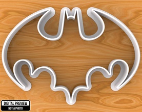 emblème de batman à l'emporte-pièce maison fondant la moisissure forme chauve-souris le joker héros marvel bande dessinée robin méchant cuisine manger 3d print model - Mito3D