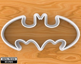 emblema di batman cookie cutter casa fondant la formazione muffa forma bat joker eroe marvel fumetti robin cattivo cucina pranzo e sala da 3d print model - Mito3D