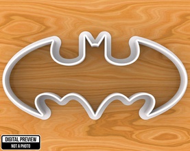 emblème de batman à l'emporte-pièce maison fondant la moisissure forme chauve-souris le joker héros marvel bande dessinée robin méchant cuisine manger 3d print model - Mito3D