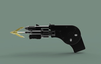 batman grapple-gun gun weapon illustration military grapple equipment hook grapnel gib grappling games toys 3d print model - Mito3D