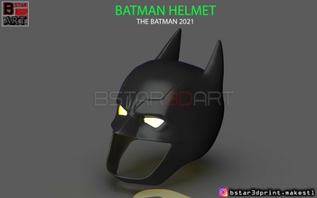 batman helmet the 2021 robert pattinson dc comic ventilator kunst joker ritter helm maske cosplay passen zubehör halloween spiele spielzeuge 3d print model - Mito3D