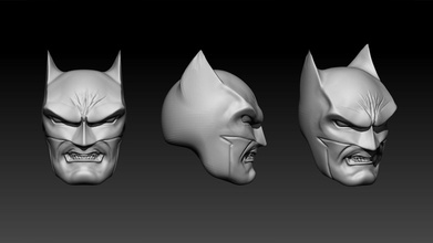 batman silenzio arrabbiato viso super eroe supereroe batlogo giochi giocattoli 3d print model - Mito3D