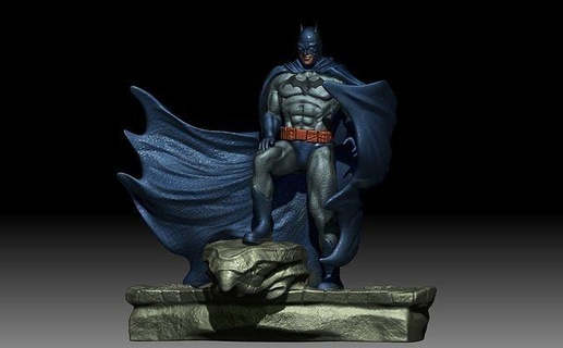 Batman silenzio 3d modello scultura statua dc comico supereroe Giochi gargoyle dettagli legge fan art figura arte sculture 3d print model - Mito3D