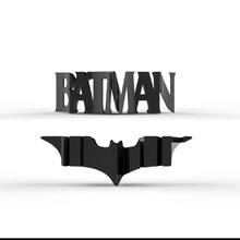 batman logo word art symbol illustration sign text font bruce wayne gotham dark knight scifi sci fi illusion christian bale black mathematical 3d print model - Mito3D