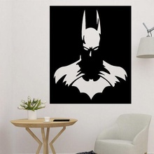 batman mural art 2d silhouette comics superheroes legion of collectors dc wall 3d print model - Mito3D