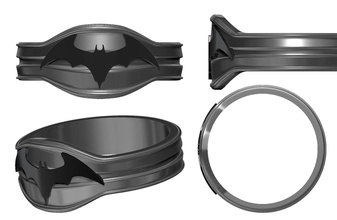 batman anel 3d arquivo dc quadrinho joalheria moda fantasia passatempo faça mão ferramentas 3d print model - Mito3D