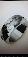 batman anillo oro oscuro Caballero joyería joya anillos 3d print model - Mito3D