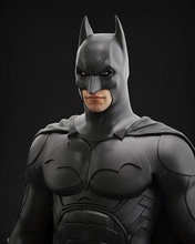 batman estátua super homen dc herói bastão fardo cristão pattinson justiça liga maravilha heroi palhaço quadrinho bruce wayne brinquedos jogos 3d print model - Mito3D