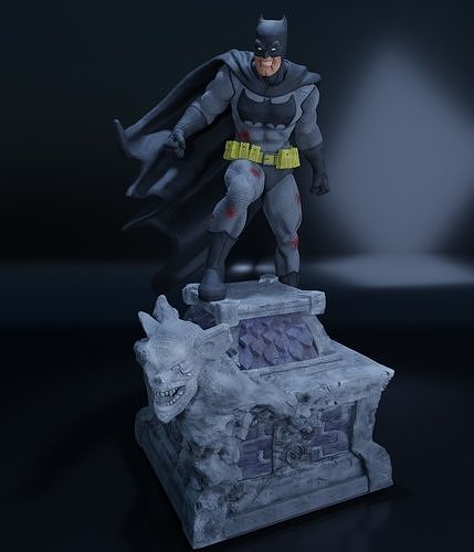 batman statua scultura figura collezione arte dc sculture 3D print model - Mito3D