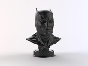 batman statua batfleck scultura arte giustizia lega contro superman affleck ritratto fallimento sculture scifi schermo memoriale omaggio 3d print model - Mito3D