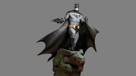 batman stl printable superman dc comics superheroes jla justiceleague dark knight art sculptures 3d print model - Mito3D