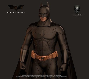 batman stl 3d 3dmodel 3dprinting 3dprint impressão imprimível Batman começa Christian Bale colecionáveis coleção 3dart Admirador arte esculturas 3d print model - Mito3D