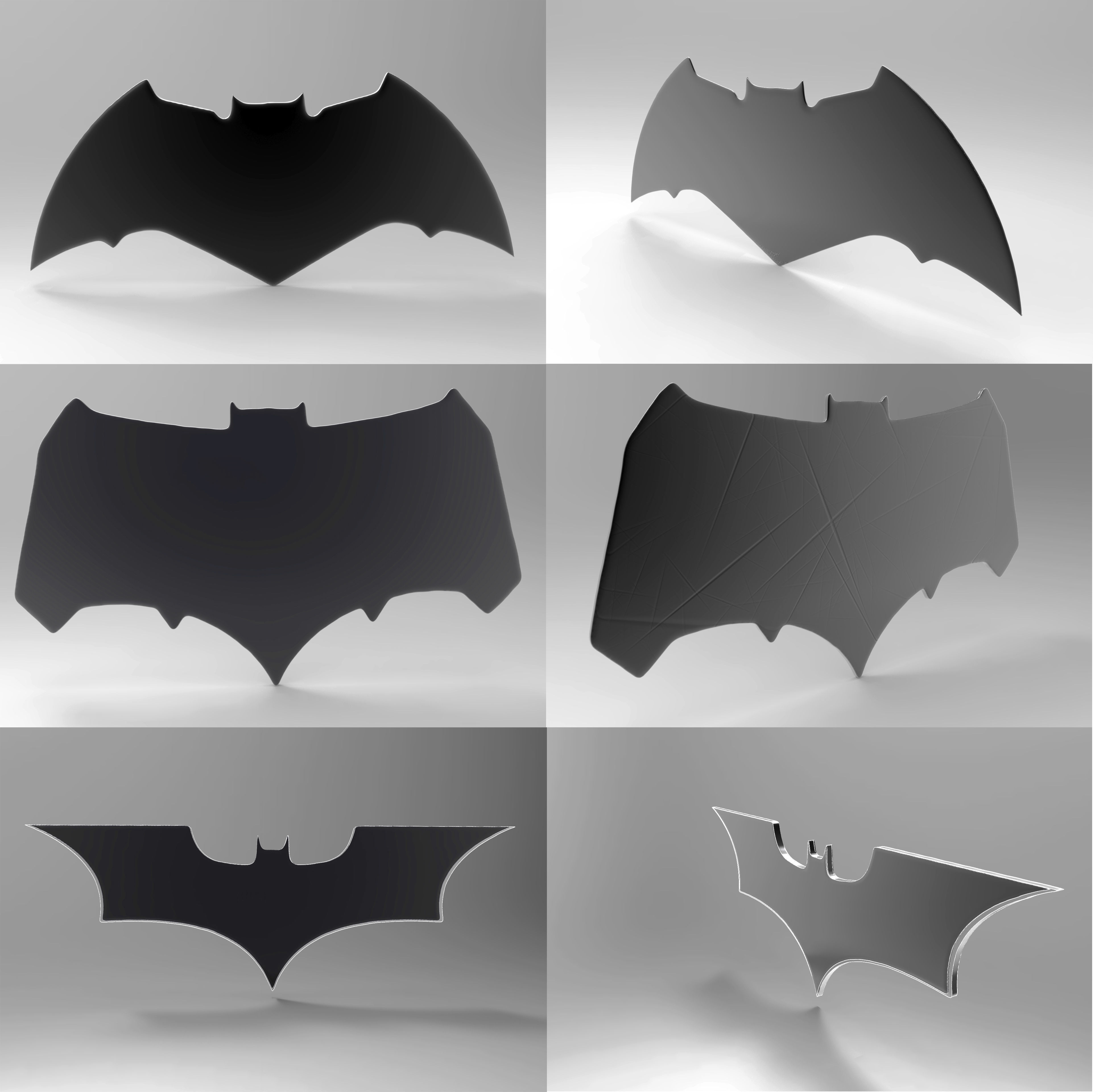 batman semboller paket gadget sembol süper kahraman dc çizgi roman yarasa sesi film batarang oyunlar oyuncaklar oyun aksesuarlar 3D print model - Mito3D