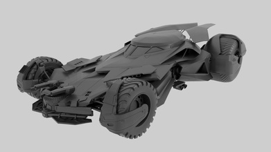 batimóvil 3d impreso 3dprint impresión coche vehiculo juguete felicitar robótica cifras noche oscura vehículo liga justicia dc batman pasatiempo automotor imprimible bricolaje diy 3d print model - Mito3D