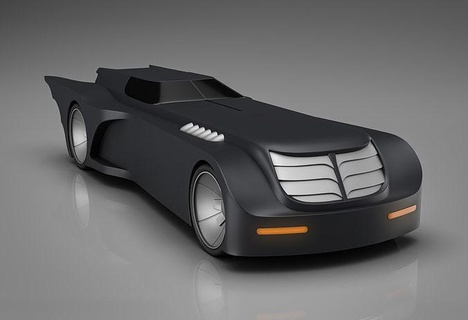 batmobile batman animated series car vehicle dc comic superhero hero bat cartoon art sculptures 3d print model - Mito3D