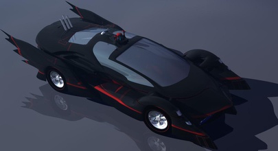 batmobile prototype 2014 voiture véhicule scifi fantaisie fiction sci intérieur géométrique forme fictif créature art pièces monnaie badges 3d print model - Mito3D