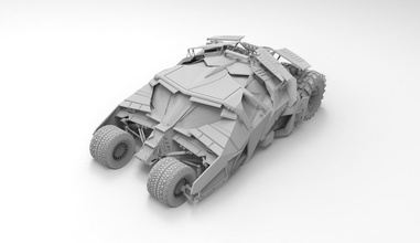batmobile batman chauve souris héros bande dessinée dc super merle véhicule voiture film machine roue technologie batcave jeux jouets verre dessin animé 3d print model - Mito3D