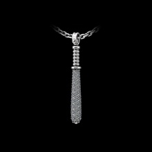 baton pendant steel chain freedom jewelry power energy silverpendant jewel fashion stick printable pendants 3d print model - Mito3D