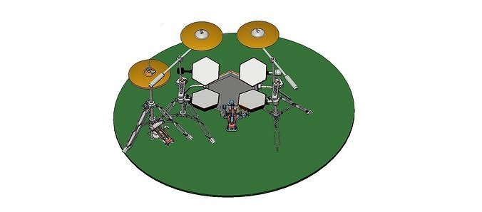 Batteria eletrônicos simmons Anni 80 passatempo faça 3D print model - Mito3D