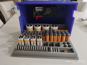 baterias organizador aa aaa 2032 bateria energia alcalino fofa testador varta pla abs botão digitado universal fácil passatempo faça eletrônicos 3d print model - Mito3D