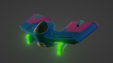 battaglia aircraft fast b arte aereo lente scifi futuro guerra spazio terra laser astratto giochi giocattoli 3d print model - Mito3D