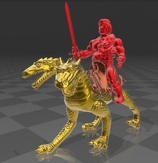 battle beast dragon mount remco motu galaxy warrior knights daggers games toys 3d print model - Mito3D