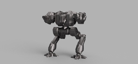 batalla mech espartano robot mecha robots guerra maquinaria mecánico tecnología futurista futuro juegos juguetes 3d print model - Mito3D