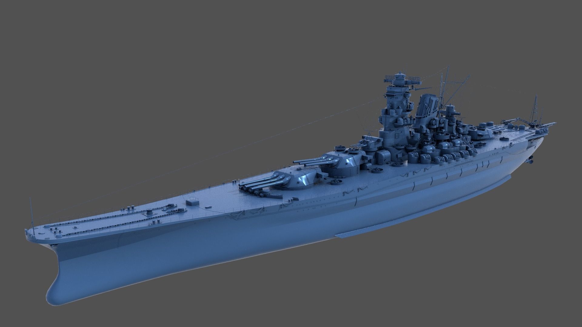 bataille navale yamato 1 200 échelle japon seconde guerre mondiale ww2 maritime naval musashi embarcation japonais navire impression résine loisir diy 3D print model - Mito3D