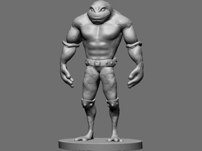 battletoad humanoid battletoads toad rush nes game videogames frog slimy rash toads battle art sculptures 3d print model - Mito3D