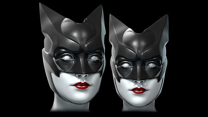 batwoman helmet stl 3d printing cosplay batman arkham dc modeling bruce wayne knight cowl hobby diy 3D print model - Mito3D