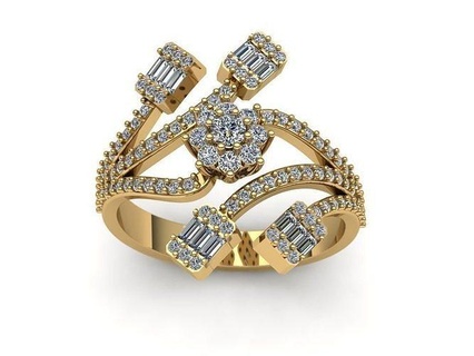 süs eşyası elmas yüzük baget elmas yüzük altın gümüş Altın gül moda yüzük yazdırılabilir elmas yüzük platin angagem beyaz takı mücevher nişan düğün cad mücevher moda güzellik parlak yüzükler 3d print model - Mito3D