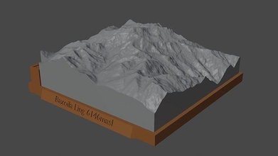 tubo ling montanha panorama vulcão terreno Ambiente natureza fotogrametria elevação dem Ciência 3d print model - Mito3D