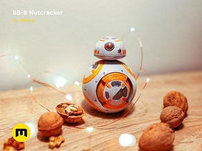 bb 8 nussknacker bb8 droide star kriege krieg sterne lucas cracker weihnachten nuss roboter nussbaum mandel chesnut schraube pekannuss spiele spielzeuge 3d print model - Mito3D