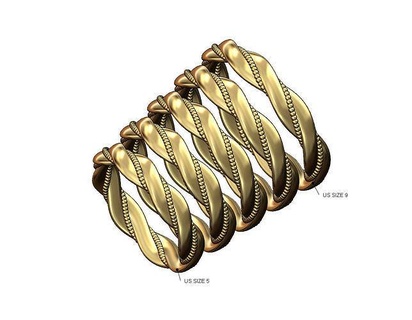 beaded braided motif fashion band us sizes 5to9 ring fashion jewelry printable gold silver jewellery braid braided rope wire band vintag bead beaded 3d model 3d printable fashion ring braided band sterling rings jewelry rings  3d print model - Mito3D