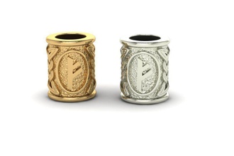 beads celtic rune ansuz jewelry bead bracelet cord runes other 3d print model - Mito3D