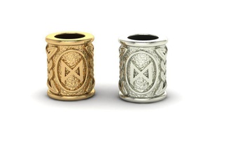 beads celtic rune dagaz jewelry bead bracelet cord other runes 3d print model - Mito3D
