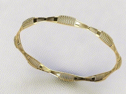 beads n bangle gold jewelry silver printable jewellery jewel platinum white prototyping brass bangles bracelets 3d print model - Mito3D