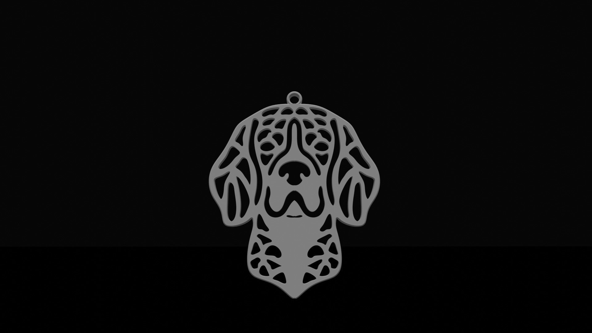 beagle pendant dog chain art head design symbol modern jewelry pendants 3D print model - Mito3D